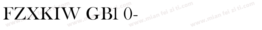 FZXKIW GB1 0字体转换